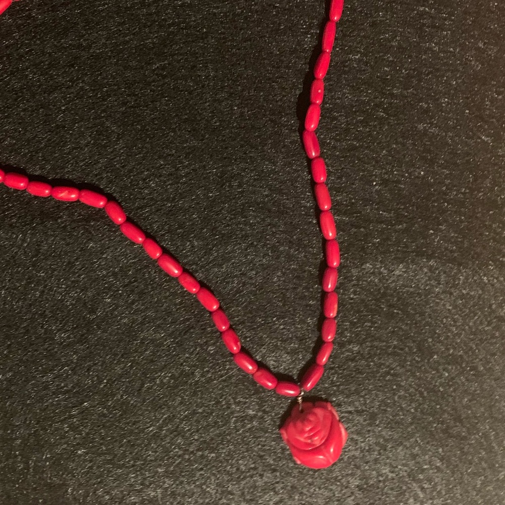 Vintage Genuine Real Red Coral Necklace - Picture 2 of 8